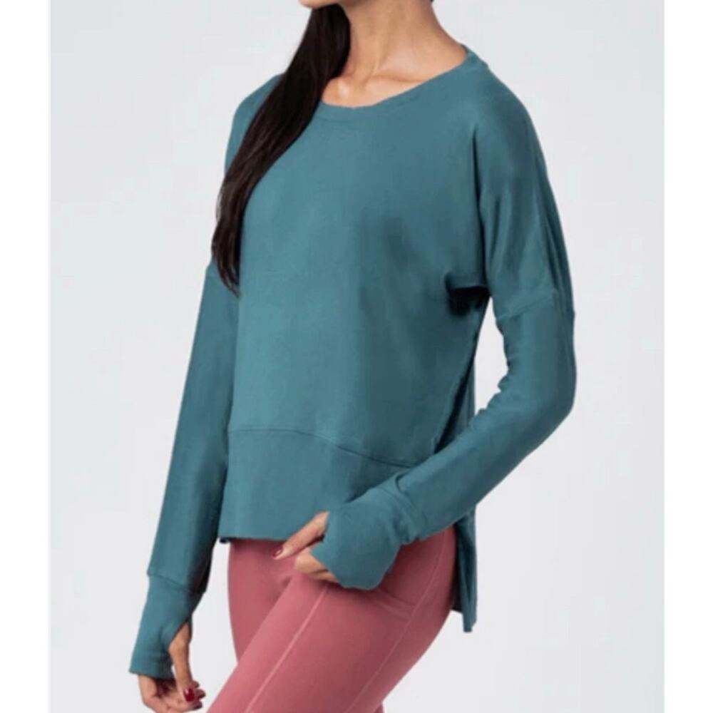 Sol & Mane Maya Pullover Sweatshirt Teal Medium